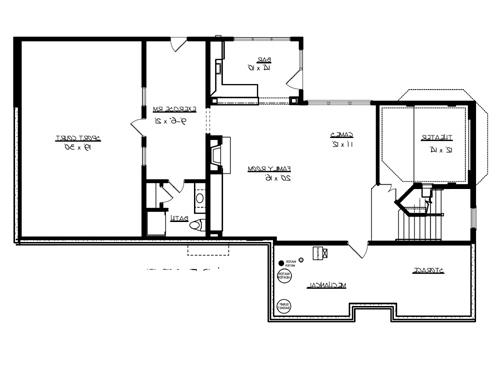 Lower Floor Plan image of Superior House Plan